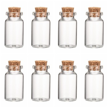 Glass Jar Glass Bottles Bead Containers, with Cork Stopper, Wishing Bottle, Clear, 4x2.2cm, Hole: 1.25cm, Capacity: 15ml(0.5 fl. oz)