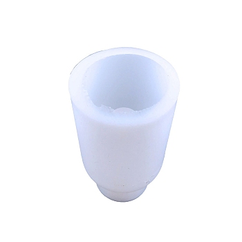 DIY Silicone Round Vase Mold, Resin Plaster Cement Casting Molds, White, 38~65x100mm