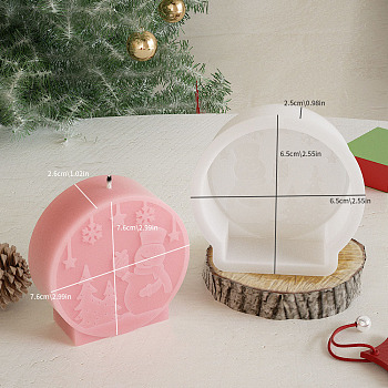 Christmas Theme Silicone Molds, Candle Molds, for Candle Making, Snowman, 74x77x26mm, Inner Diameter: 65x66mm