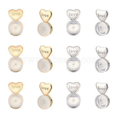 Platinum & Golden Clear Silicone Ear Nuts