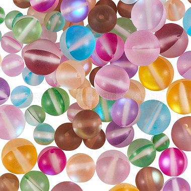 Mixed Color Round Moonstone Beads