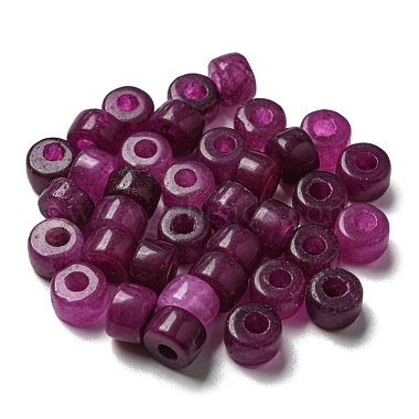 Purple Column White Jade Beads
