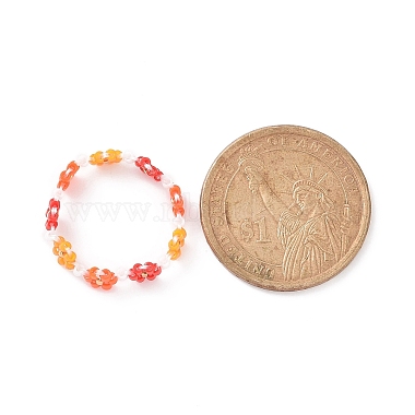 Bague extensible en perles de verre pour femme(RJEW-MZ00002)-5