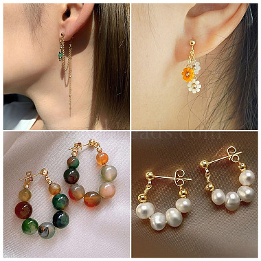 20Pcs Brass Ball Post Ear Studs(KK-TA0008-99)-8
