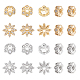 24Pcs 6 Styles Brass Clear Cubic Zirconia Spacer Beads(KK-CA0003-63)-1