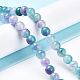 Faceted Rondelle Dyed Natural White Jade Bead Strands(G-D073-01E)-2