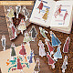 6 Sets 6 Colors Vintage Self-Adhesive Paper Stickers(STIC-CP0001-01)-4