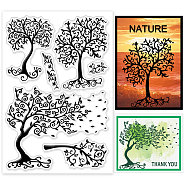 Custom PVC Plastic Clear Stamps, for DIY Scrapbooking, Photo Album Decorative, Cards Making, Tree, 160x110x3mm(DIY-WH0448-0583)