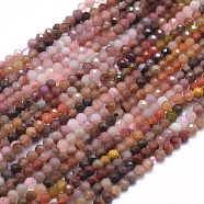 Natural Multi-Color Agate Beads  Strands, Faceted,Dyed, Round, 4mm, Hole: 0.5mm, about 104pcs/strand, 15.35 inch(39cm)(G-D0013-19)