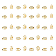 80Pcs 304 Stainless Steel Spacer Beads, Flat Round, Real 24K Gold Plated, 6x2mm, Hole: 1.8mm(STAS-DC0015-27)