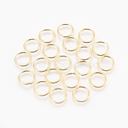 Jewelry Findings, Brass Jumprings, Cadmium Free & Lead Free, Open Jump Rings, Golden, 10x1.2mm, Inner Diameter: 7.6mm, about 3700pcs/kg(J0CPE012)