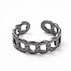 Curb Chain Shape & Wire Wrap Cuff Rings Set(RJEW-D116-05B)-3