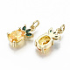 Brass Micro Pave Gold Cubic Zirconia Charms(X-ZIRC-S067-155-NF)-2