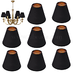 Cloth Lamp Shades, Cone, Black, 76~150x130mm(AJEW-WH0752-672)