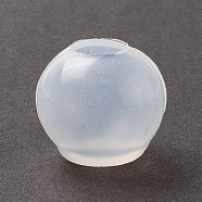 DIY Globe Sphere Silicone Molds, Resin Casting Molds, For UV Resin, Epoxy Resin Jewelry Making, Round, White, 24x21.5mm, Inner Diameter: 10.5mm(DIY-D059-02)