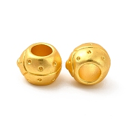 Rack Plating Alloy European Beads, Large Hole Beads, Lead Free & Cadmium Free & Nickel Free, Ladybug, Matte Gold Color, 10.5x8x9mm, Hole: 5mm(PALLOY-F287-56MG)