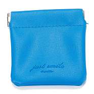 PU Imitation Leather Women's Bags, Square, Deep Sky Blue, 8x8cm(ABAG-P005-A12)