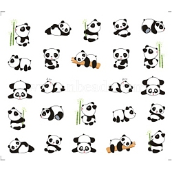 Nail Art Water Transfer Stickers Decals, For Nail Tips Decorations, Panda, Colorful, 6.125x5.3cm(MRMJ-Q080-A1534)