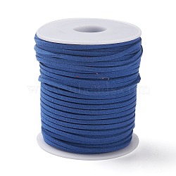 45M Faux Suede Cord, Faux Suede Lace, Blue, 2~2.5x1.5~2mm, about 50 Yards(45m)/Roll(LW-M003-08)