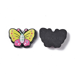 Opaque Resin Cabochons, Butterfly, Yellow, 17x24x4.5mm(RESI-C027-03D)