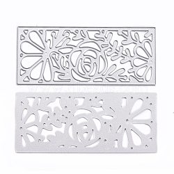 Carbon Steel Cutting Dies Stencils, for DIY Scrapbooking/Photo Album, Decorative Embossing DIY Paper Card, Flower Pattern, 88x38mm(DIY-WH0170-183)