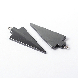 30 x Valentines Day Gift Ideas Non-Magnetic Synthetic Hematite Triangle Pendants 