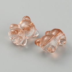 Handmade Lampwork Beads, Bear, Chocolate, 14x11.5~12x9mm, Hole: 1mm(LAMP-CJC0008-13D)