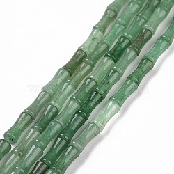 Natural Green Aventurine Beads Strands, Bamboo Stick, 12.5x5.5mm, Hole: 1mm, about 31pcs/strand, 15.75 inch(40cm)(G-G990-D05)