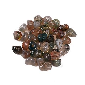 Transparent Acrylic Beads, Mixed Shapes, Sienna, 4~6x6.5~8.5x4~5mm, Hole: 1.5mm, about 4200pcs/500g