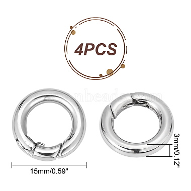 unicraftale 4pcs anneaux de porte à ressort en acier inoxydable lisses 304(STAS-UN0041-72)-3