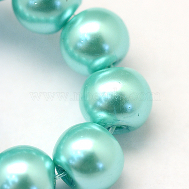 Baking Painted Pearlized Glass Pearl Round Bead Strands(HY-Q003-10mm-65)-3