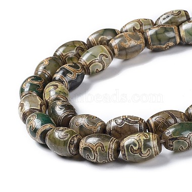 Tibetan Style dZi Beads Strands(TDZI-E005-01B)-3