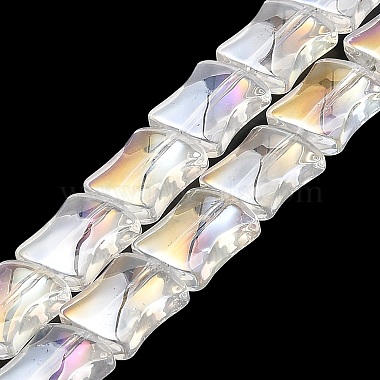 transparentes perles de verre de galvanoplastie brins(EGLA-H103-AB01)-2