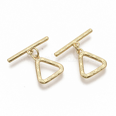 Real Gold Plated Triangle Brass Toggle Clasps