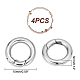 4Pcs Smooth 304 Stainless Steel Spring Gate Rings(STAS-UN0041-72)-3