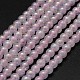 Electroplated Natural Rose Quartz Beads Strands(G-K285-06-4mm)-1