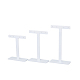 3Pcs 3 Sizes Acrylic T Bar Earring Display Stands(EDIS-WH0029-35)-1