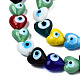 Chapelets de perles vernissées manuelles(LAMP-N029-010A)-2