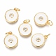 Brass Micro Pave Clear Cubic Zirconia Charms(ZIRC-B002-32G-C)-1