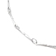 304 Stainless Steel Bar Link Chain Necklaces(NJEW-K249-12P)-2