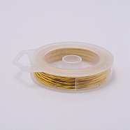 Round Brass Craft Wire, Unplated, 20 Gauge, 0.8mm, about 10m/roll(CWIR-WH0006-0.8mm-C)