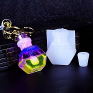 DIY Wishing Bottle Silicone Molds, Quicksand Molds, Resin Casting Molds, for UV Resin, Epoxy Resin Craft Making, Pentagon, 5.05x4.25x2.5cm & 1.7x1.8mm, Hole: 8~20mm(DIY-M049-01E)