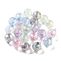 Transparent Acrylic Beads, Faceted, Round, Mixed Color, 16mm, Hole: 3mm(MACR-K356-03B)