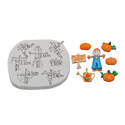 DIY Autumn Ornament Food Grade Silicone Statue Molds, Fondant Molds, Chocolate, Candy, Biscuits, Portrait Sculpture UV Resin & Epoxy Resin Craft Making, Mixed Shapes, Random Single Color or Random Mixed Color, 70x77x10mm, Inner Diameter: 16~35x16~26mm(DIY-G054-B03)