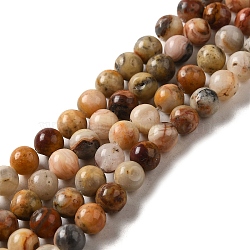 Natural Crazy Agate Round Bead Strands, 6mm, Hole: 1mm, about 31pcs/strand, 7.5 inch(X-G-M272-03-6mm)