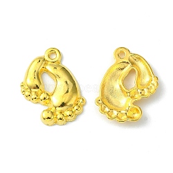 Tibetan Style Alloy Pendants, Cadmium Free & Lead Free, Foot, Golden, 20x17x3mm, Hole: 1.5mm(K0814011)