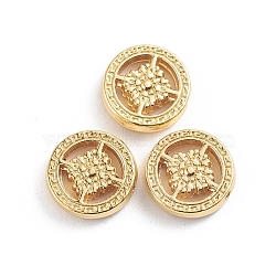 Alloy Beads, Long-Lasting Plated, Flat Round, Golden, 12.5x3mm, Hole: 1.4mm(PALLOY-F261-01G)