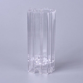 Transparent Plastic Candle Molds, for Candle Making, Pillar Shape, Clear, 52x52x125mm, Inner Diameter: 45x45x105mm