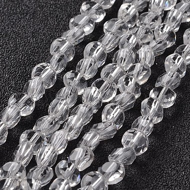 5mm Clear Flat Round Glass Beads