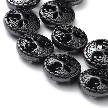 Synthetic Non-Magnetic Hematite Hollow Beads Strands(G-H303-B03)-3
